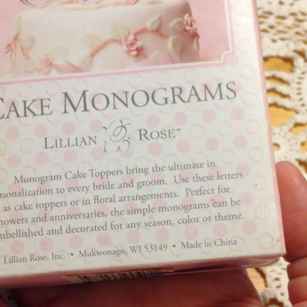 Cake Decoration - Lillian Rose Cake Monogram, Letter S